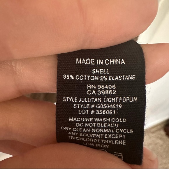 Theory Dress Womens  2 Green Jullitan poplin 3/4 Sleeve Lace-Up Mini Shift - Picture 8 of 8